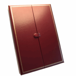 Estuche Granate y Dorado