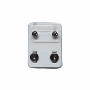 Caja pendientes antialérgicos plateados
