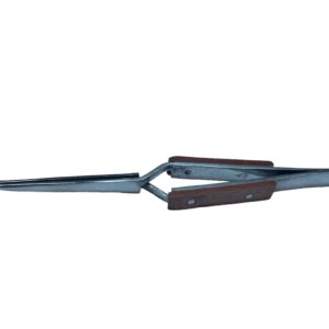 Pinza cruzada con punta curva mango madera