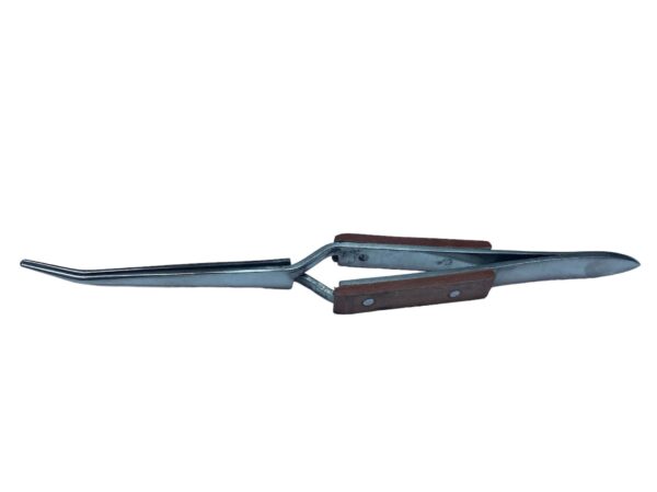 Pinza cruzada con punta curva mango madera